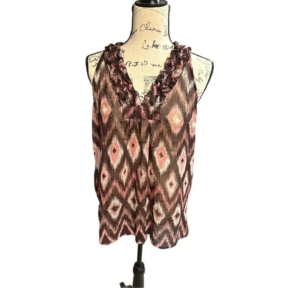 Larry Levine sleeveless sheer tank top